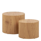 Mice Oval Coffee Table In Oak Set Of 2 - Price Crash Furniture