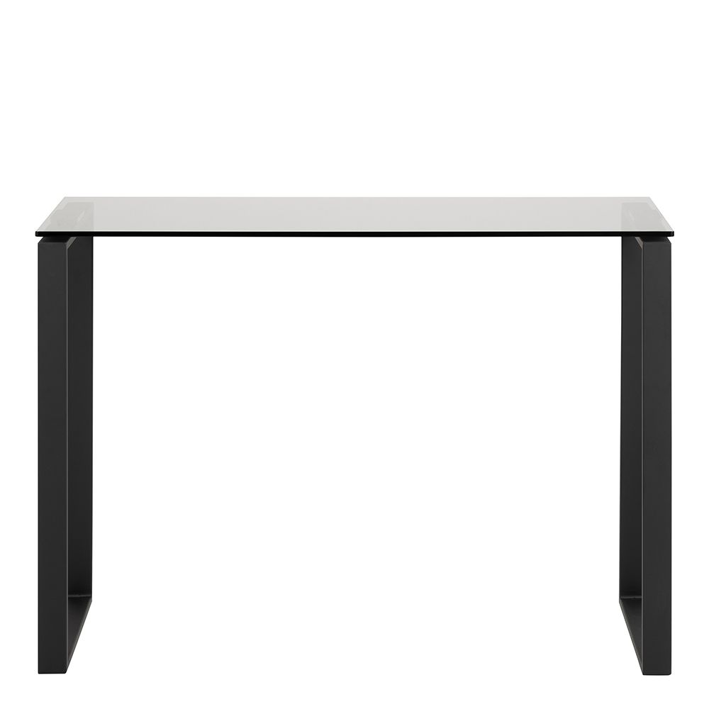 Katrine Modern Console Table With Smoked Glass Top - Price Crash Furniture