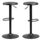 Finch Black Bar Stool Without Back Set Of 2 - Price Crash Furniture