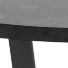 Amble Round Coffee Table With Black Marble Effect Top - Price Crash Furniture