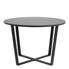 Amble Round Dining Table With Black Marble Effect Top - Price Crash Furniture