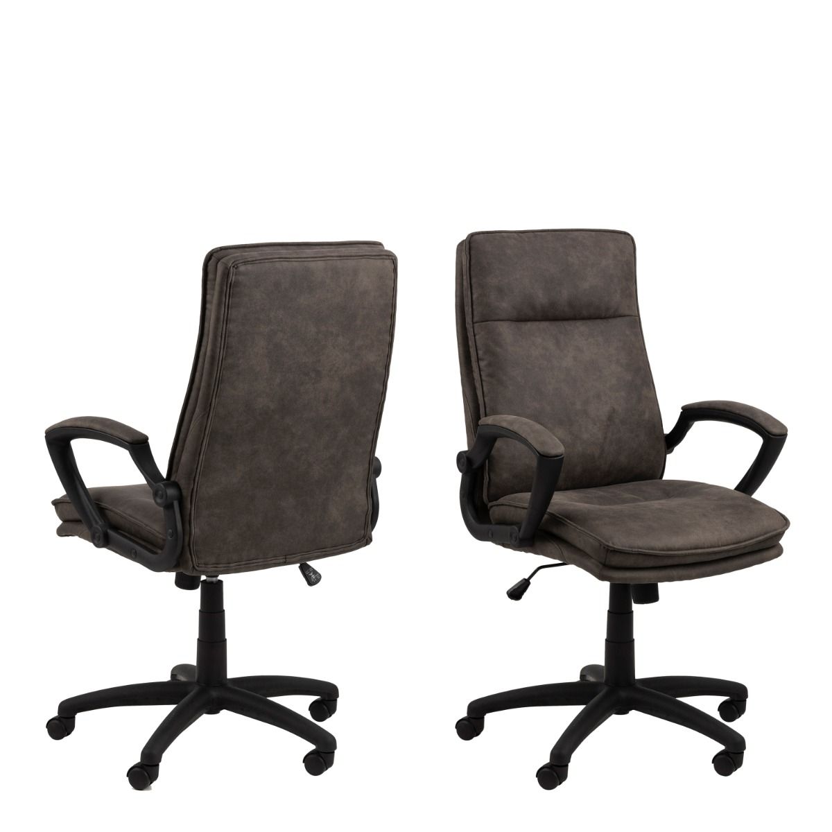 Brad Swivel Executive Desk Chair With Armrest In Black - Price Crash Furniture