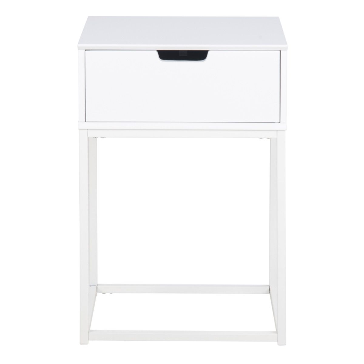 Mitra 1 Drawer Bedside Table In White - Price Crash Furniture