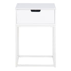 Mitra 1 Drawer Bedside Table In White - Price Crash Furniture