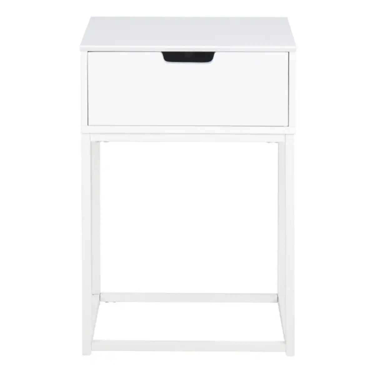 Mitra 1 Drawer Bedside Table In White - Price Crash Furniture
