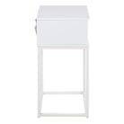 Mitra 1 Drawer Bedside Table In White - Price Crash Furniture