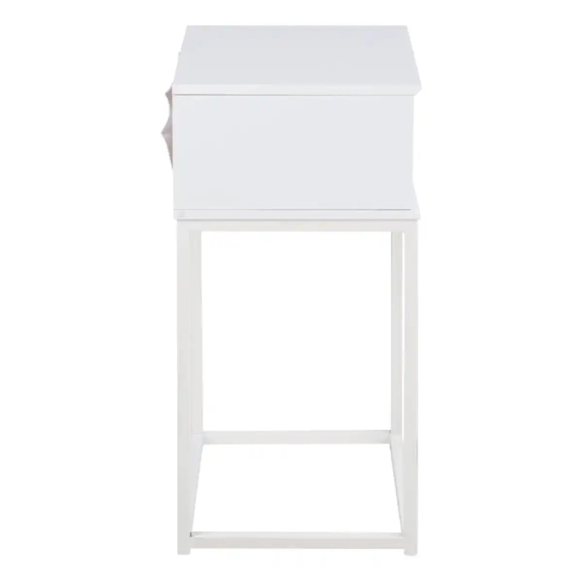Mitra 1 Drawer Bedside Table In White - Price Crash Furniture