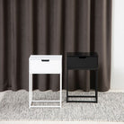 Mitra 1 Drawer Bedside Table In White - Price Crash Furniture