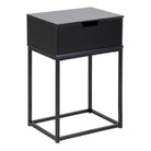 Mitra 1 Drawer Bedside Table In Black - Price Crash Furniture