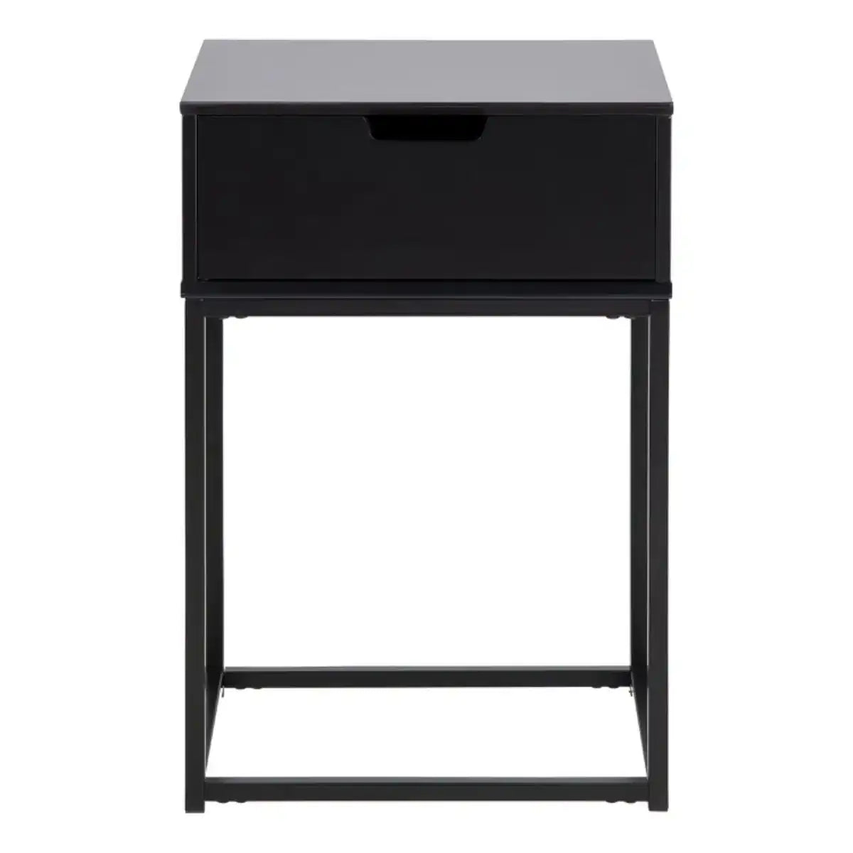 Mitra 1 Drawer Bedside Table In Black - Price Crash Furniture