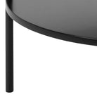 Goldington Round Coffee Table Black Marble Effect & Black Legs - Price Crash Furniture