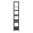 Newcastle Asymmetrical Bookcase With 6 Shelves In Matt Black - Price Crash Furniture