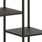 Newcastle Asymmetrical Bookcase With 6 Shelves In Matt Black - Price Crash Furniture