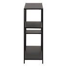 Newcastle Asymmetrical Bookcase With 3 Shelves In Matt Black - Price Crash Furniture