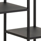 Newcastle Asymmetrical Bookcase With 3 Shelves In Matt Black - Price Crash Furniture