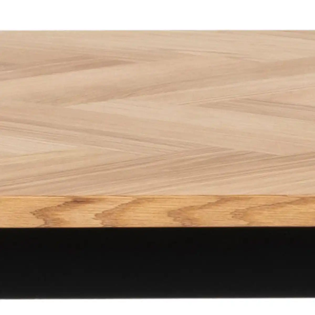 Brighton Dining Table In Oak With Herringbone Effect 180x95cm - Price Crash Furniture