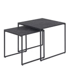 Infinity Nest Of Tables In Black Matt Set Of 2 - Price Crash Furniture