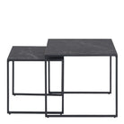 Infinity Nest Of Tables In Black Matt Set Of 2 - Price Crash Furniture