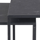 Infinity Nest Of Tables In Black Matt Set Of 2 - Price Crash Furniture