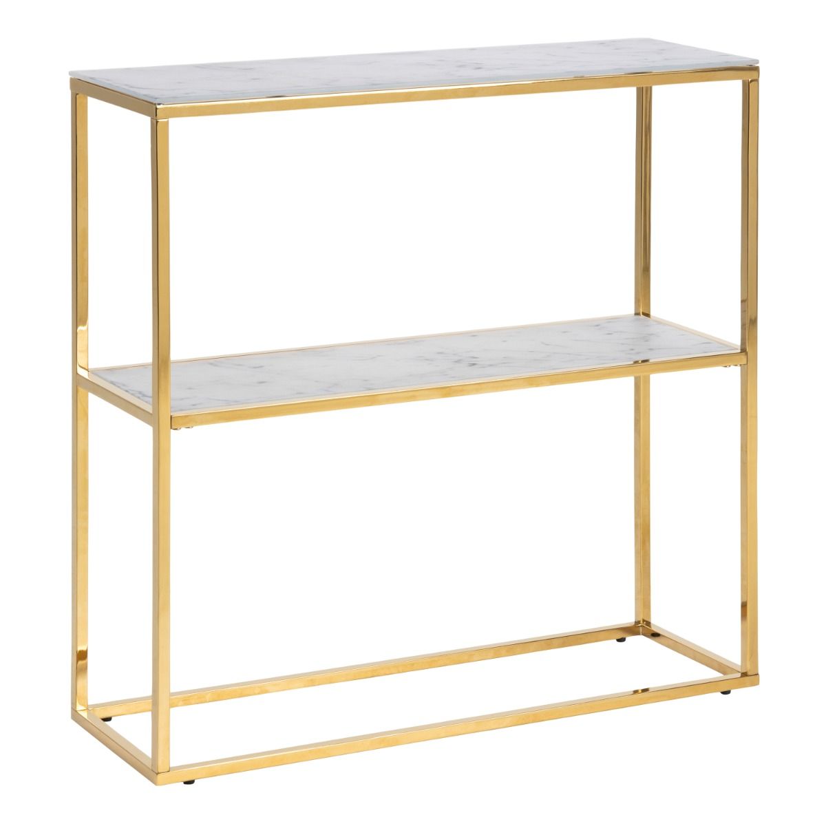 Alisma Console Table With Marble Effect Top & Gold Legs - Price Crash Furniture