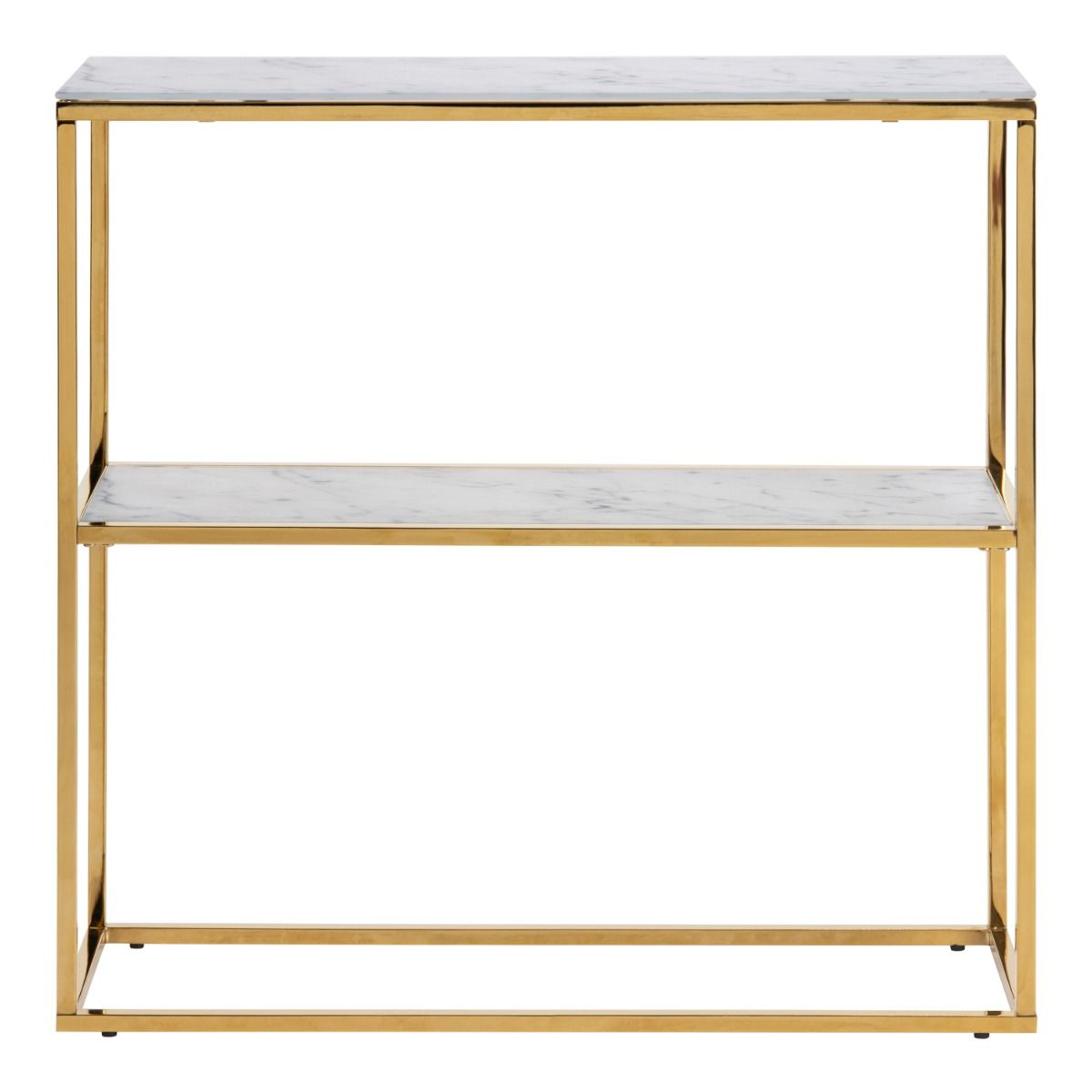 Alisma Console Table With Marble Effect Top & Gold Legs - Price Crash Furniture