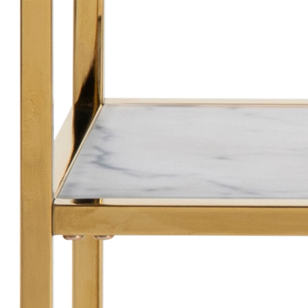 Alisma Console Table With Marble Effect Top & Gold Legs - Price Crash Furniture