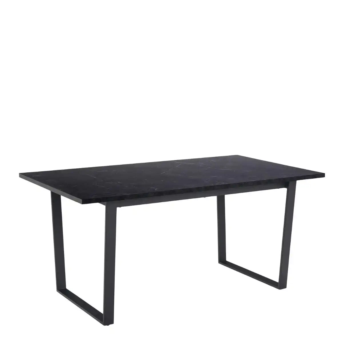 Amble Dining Table With Black Marble Effect Top & Black Legs - Price Crash Furniture