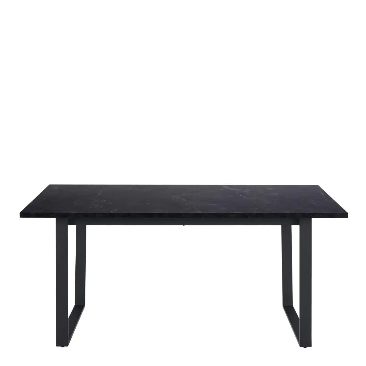 Amble Dining Table With Black Marble Effect Top & Black Legs - Price Crash Furniture
