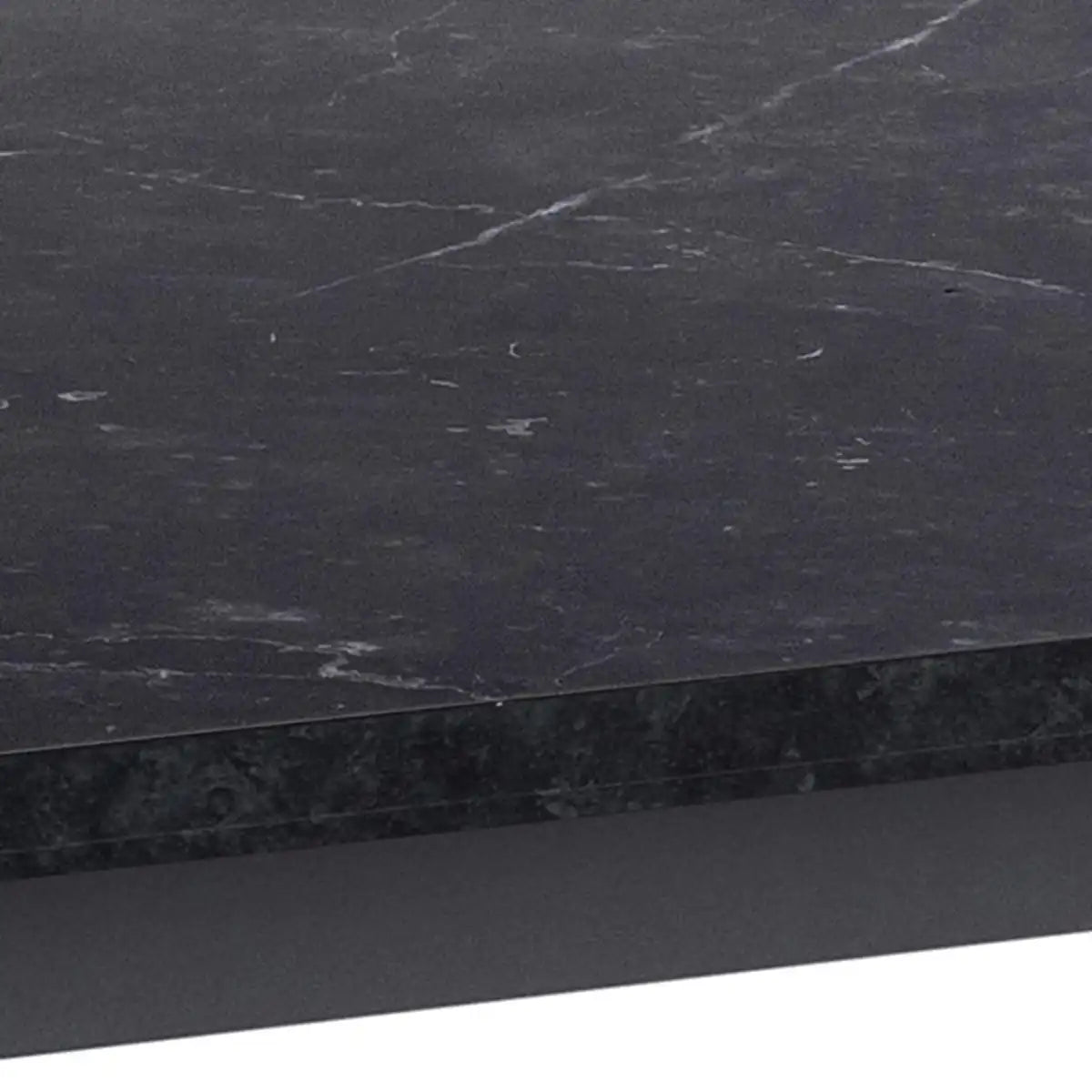 Amble Dining Table With Black Marble Effect Top & Black Legs - Price Crash Furniture