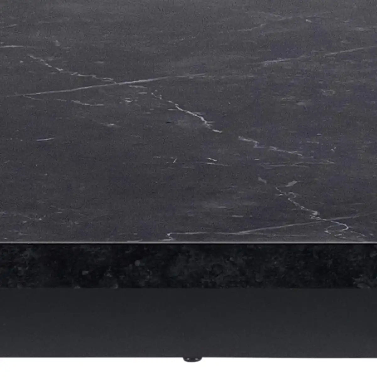 Amble Dining Table With Black Marble Effect Top & Black Legs - Price Crash Furniture