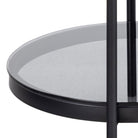 Bayonne Oval Coffee Table With Smoked Glass Top - Price Crash Furniture