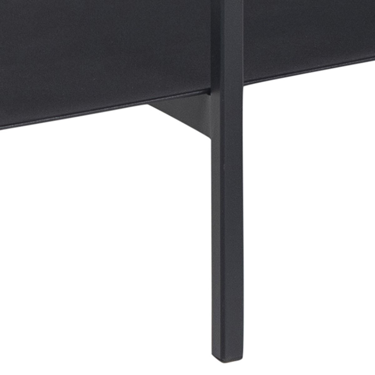 Angus Rectangular Coffee Table With Shelf In Black Ash - Price Crash Furniture