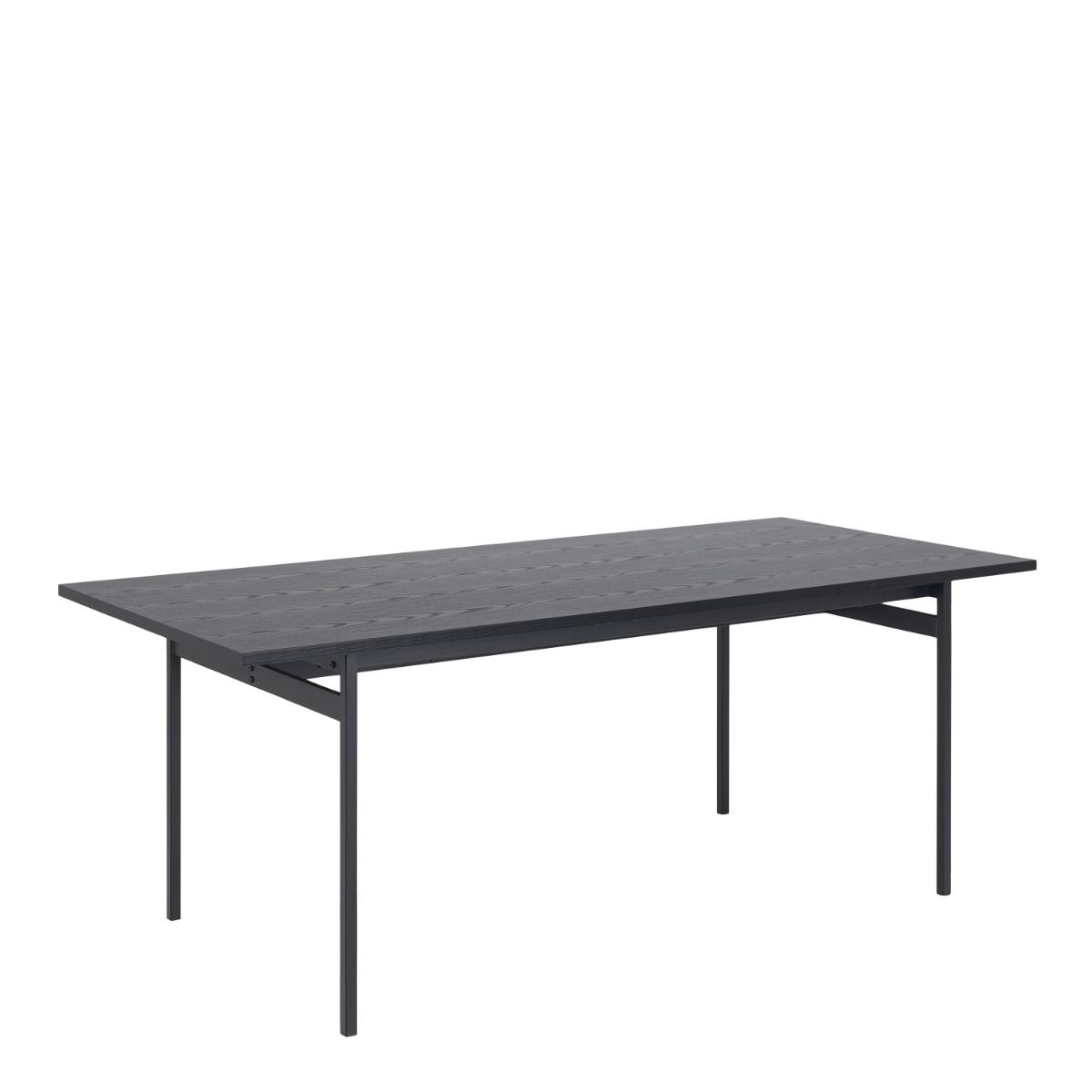 Angus 8 Seat Rectangular Dining Table In Black Ash - Price Crash Furniture