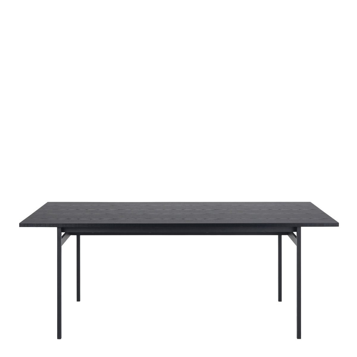 Angus 8 Seat Rectangular Dining Table In Black Ash - Price Crash Furniture