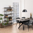 Angus Bookcase With 5 Shelves In Black - Price Crash Furniture