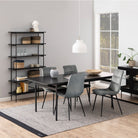 Angus Bookcase With 5 Shelves In Black - Price Crash Furniture