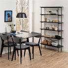 Angus Bookcase With 5 Shelves In Black - Price Crash Furniture