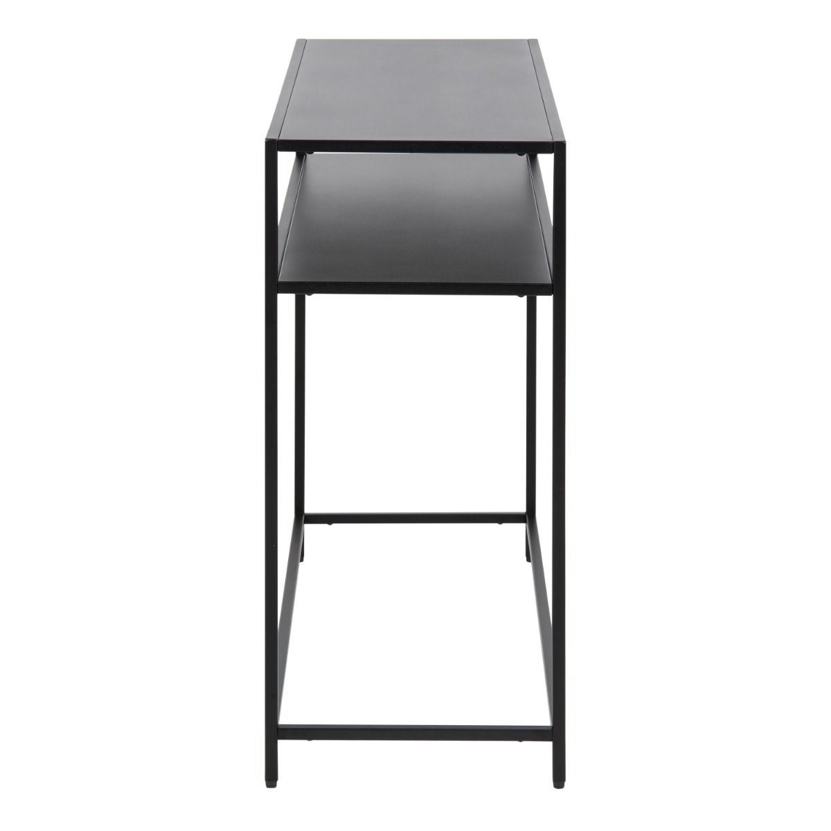 Newcastle Console Table With Open Shelf In Matt Black - Price Crash Furniture