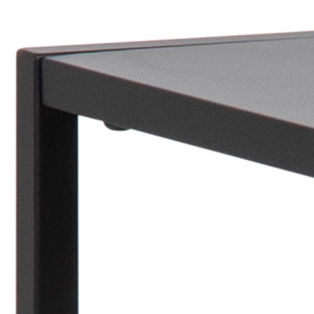 Newcastle Console Table With Open Shelf In Matt Black - Price Crash Furniture