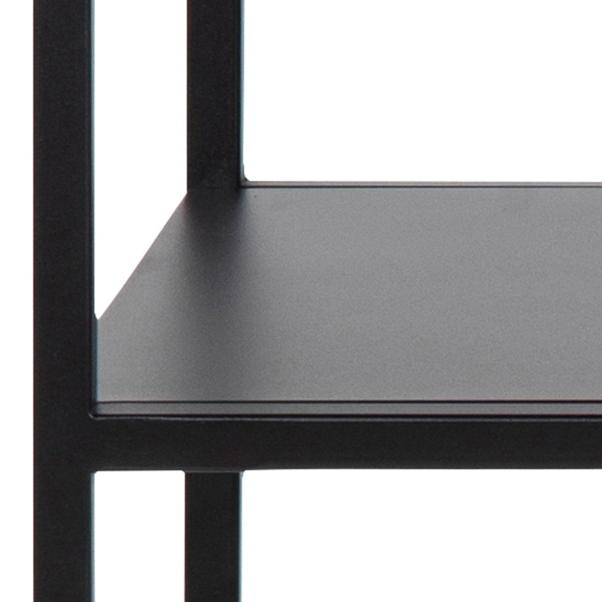 Newcastle Console Table With Open Shelf In Matt Black - Price Crash Furniture