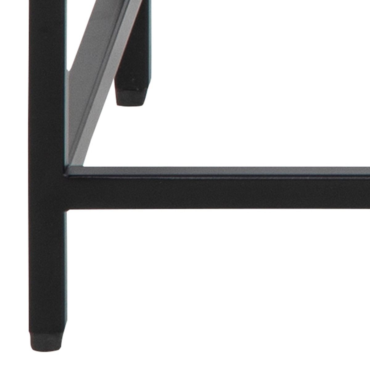 Newcastle Console Table With Open Shelf In Matt Black - Price Crash Furniture