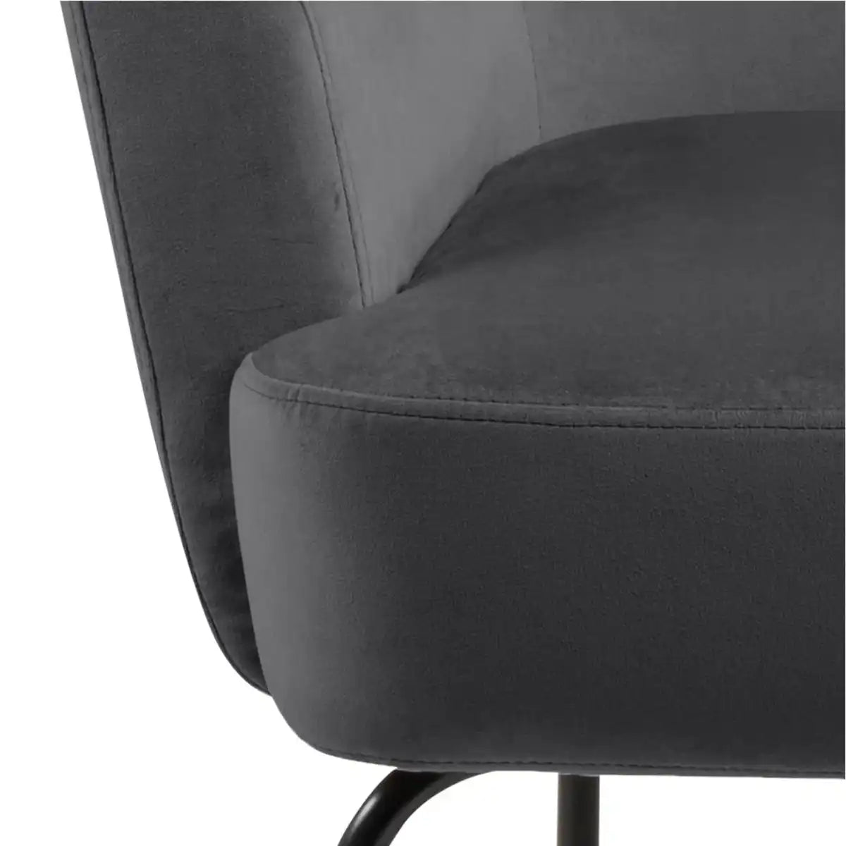 Melissa Lounge Accent Chair In Dark Grey - Price Crash Furniture