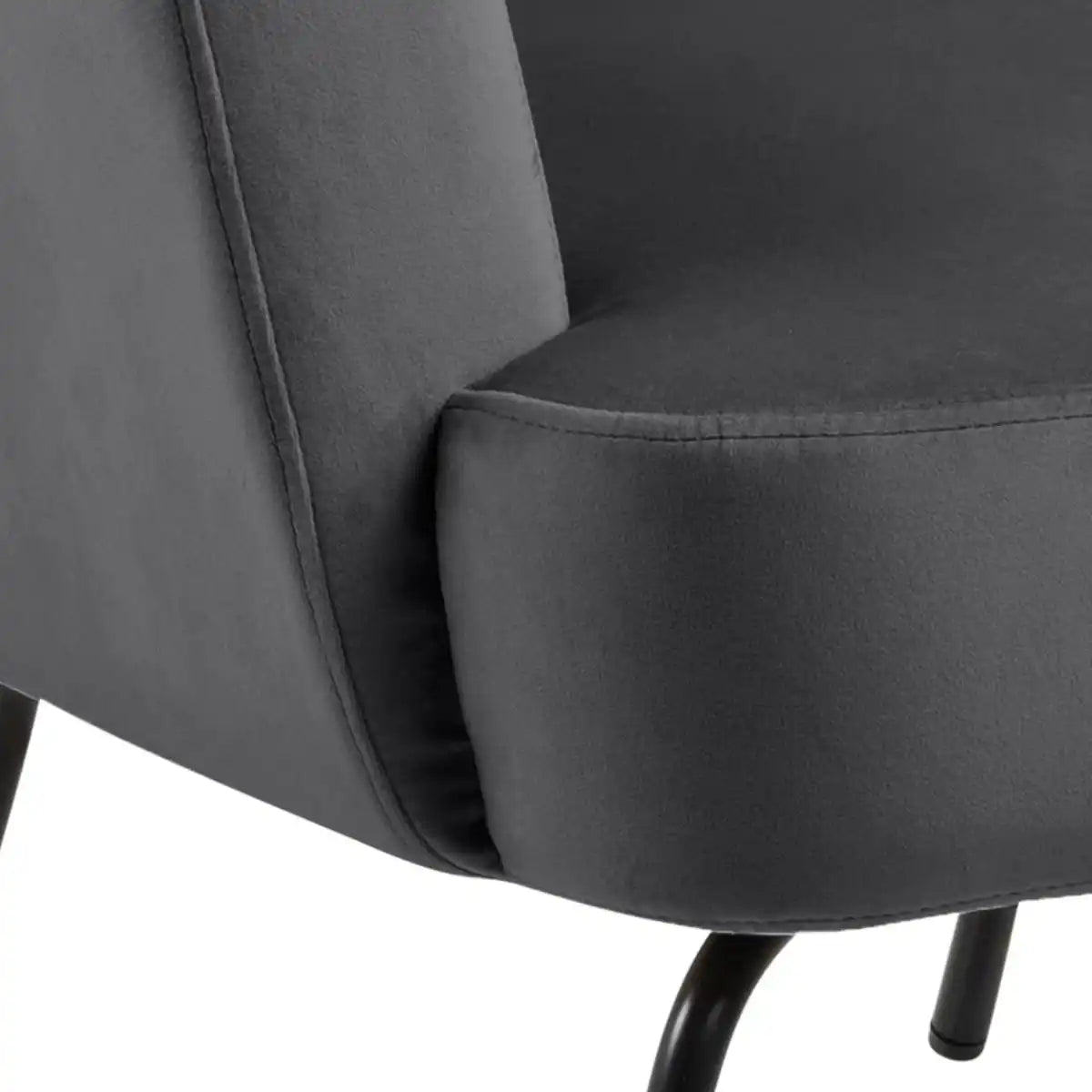 Melissa Lounge Accent Chair In Dark Grey - Price Crash Furniture