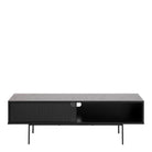 Angus 140cm TV Cabinet With 1 Sliding Door In Black Ash Melamine - Price Crash Furniture