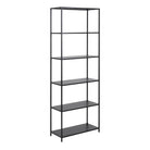 Newcastle Tall Bookcase With 5 Shelves In Matt Black - Price Crash Furniture