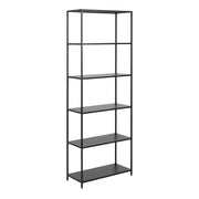 Newcastle Tall Bookcase With 5 Shelves In Matt Black - Price Crash Furniture