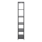 Newcastle Tall Bookcase With 5 Shelves In Matt Black - Price Crash Furniture