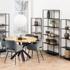 Newcastle Tall Bookcase With 5 Shelves In Matt Black - Price Crash Furniture