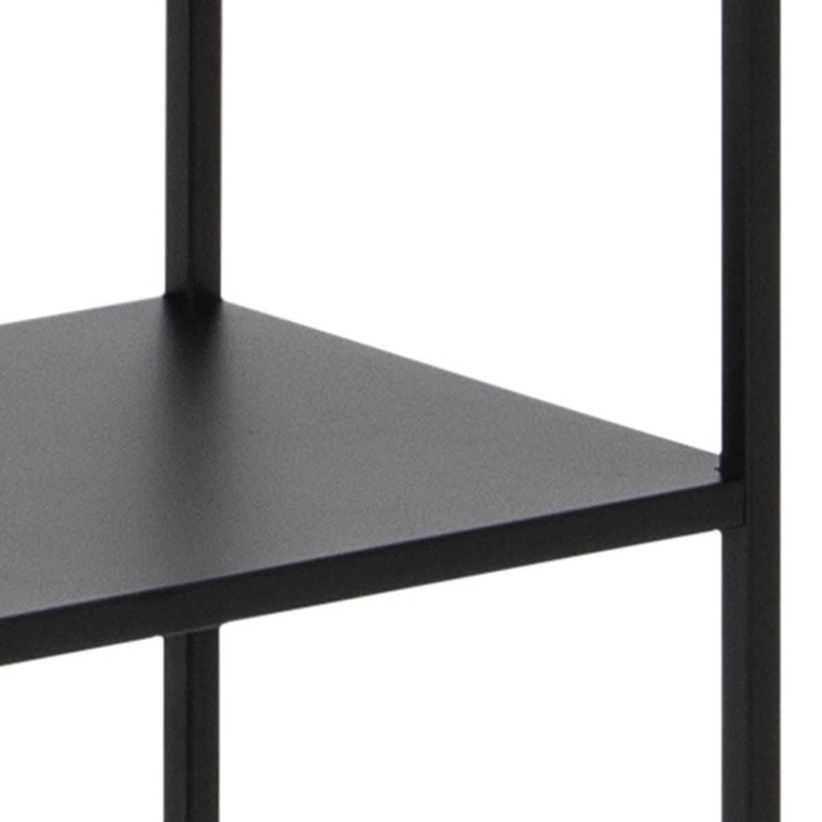 Newcastle Tall Bookcase With 5 Shelves In Matt Black - Price Crash Furniture