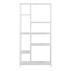 Newcastle Asymmetrical Bookcase With 6 Shelves In White - Price Crash Furniture